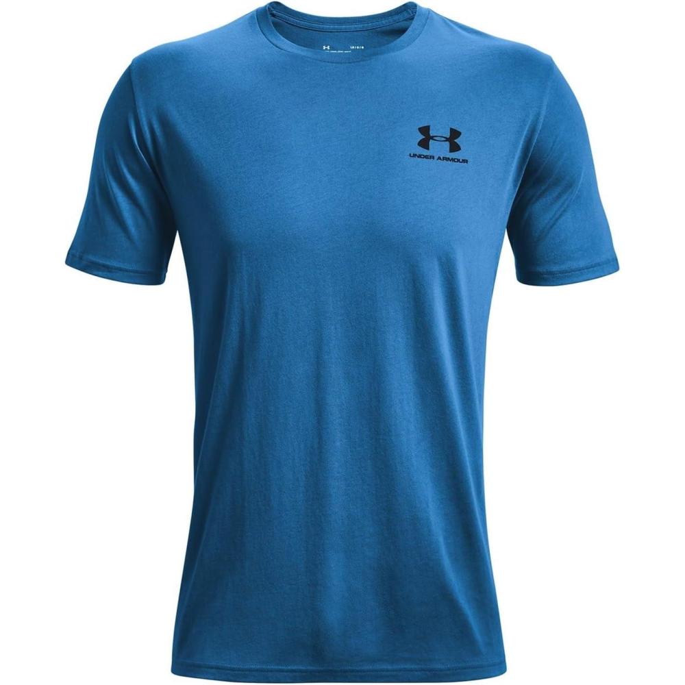 image:imageUnder Armour Mens Sportstyle Left Chest ShortSleeve TShirtVictory Blue 474Black
