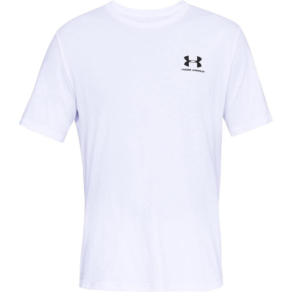 image:imageUnder Armour Mens Sportstyle Left Chest ShortSleeve TShirtWhite 100Black