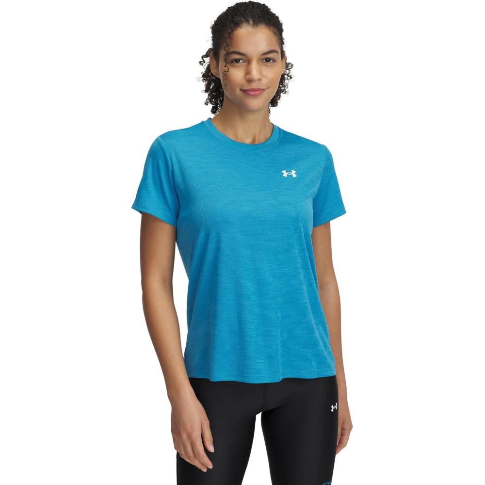 image:imageUnder Armour Tech Textured Short Sleeve CrewEther BlueWhite