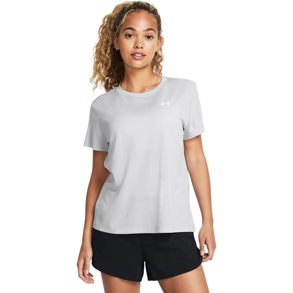 image:imageUnder Armour Tech Textured Short Sleeve CrewHalo GrayWhite