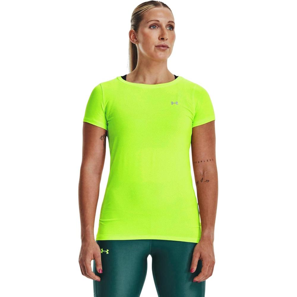 image:imageUnder Armour Womens Heatgear Armour Leggings369 Lime Surge Iridescent