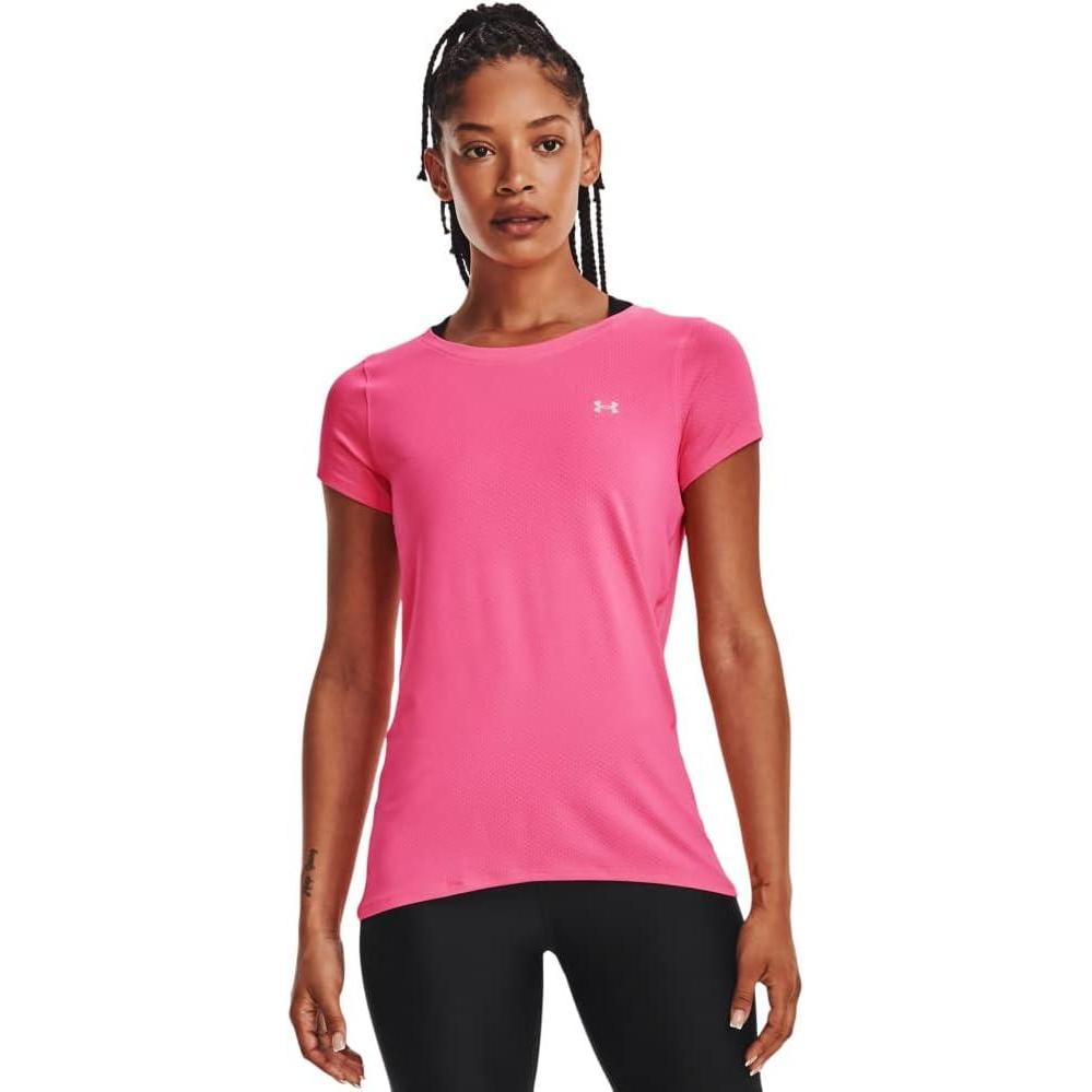 image:imageUnder Armour Womens Heatgear Armour Leggings640 Pink Punk Metallic Silver