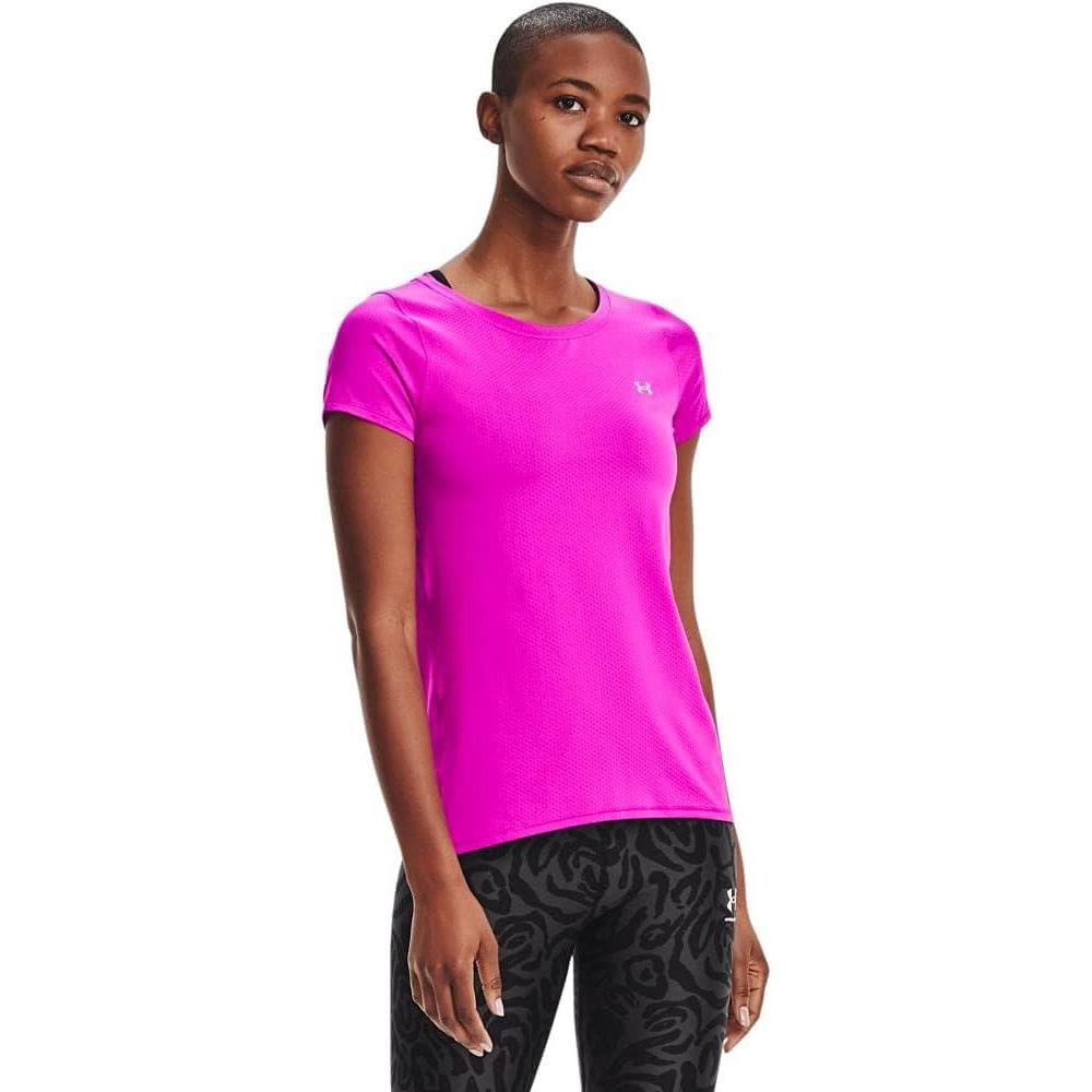 image:imageUnder Armour Womens Heatgear Armour LeggingsMeteor Pink 660Metallic Silver