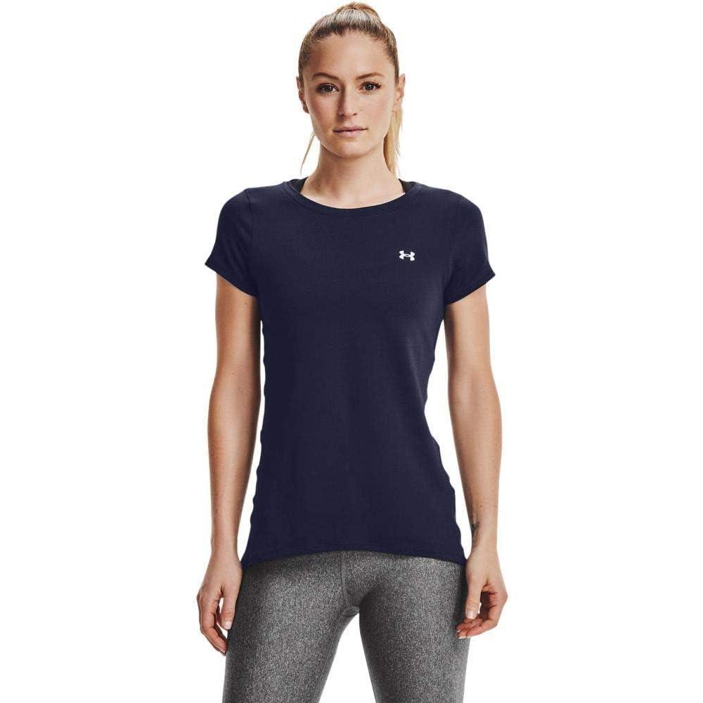 image:imageUnder Armour Womens Heatgear Armour LeggingsMidnight Navy 410Metallic Silver