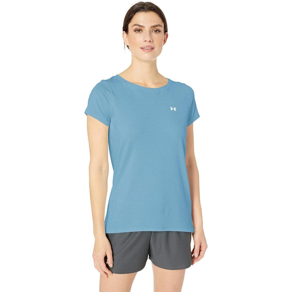 image:imageUnder Armour Womens Heatgear Armour LeggingsMobile Blue 485Metallic Silver