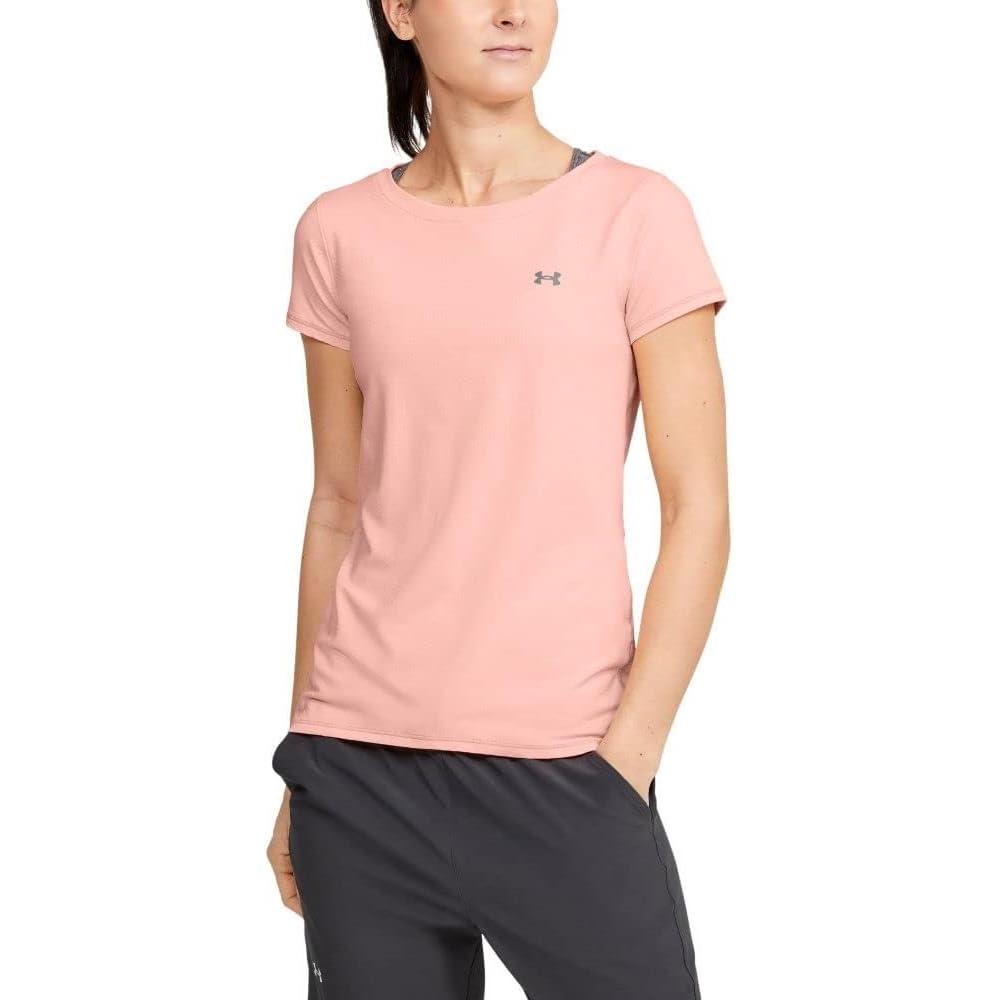 image:imageUnder Armour Womens Heatgear Armour LeggingsPeach Frost 845Metallic Silver