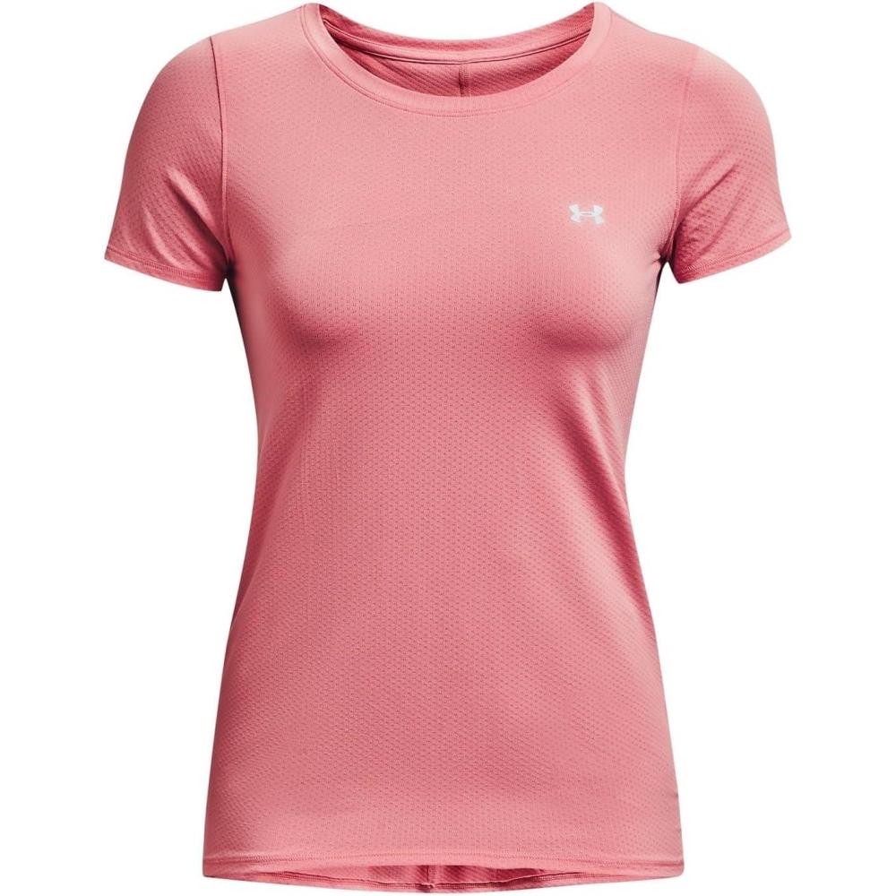 image:imageUnder Armour Womens Heatgear Armour LeggingsPink Clay 663Metallic Silver