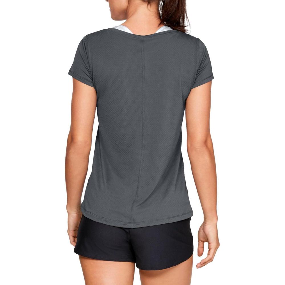 image:imageUnder Armour Womens Heatgear Armour LeggingsPitch Gray Light Heather 012Metallic Silver