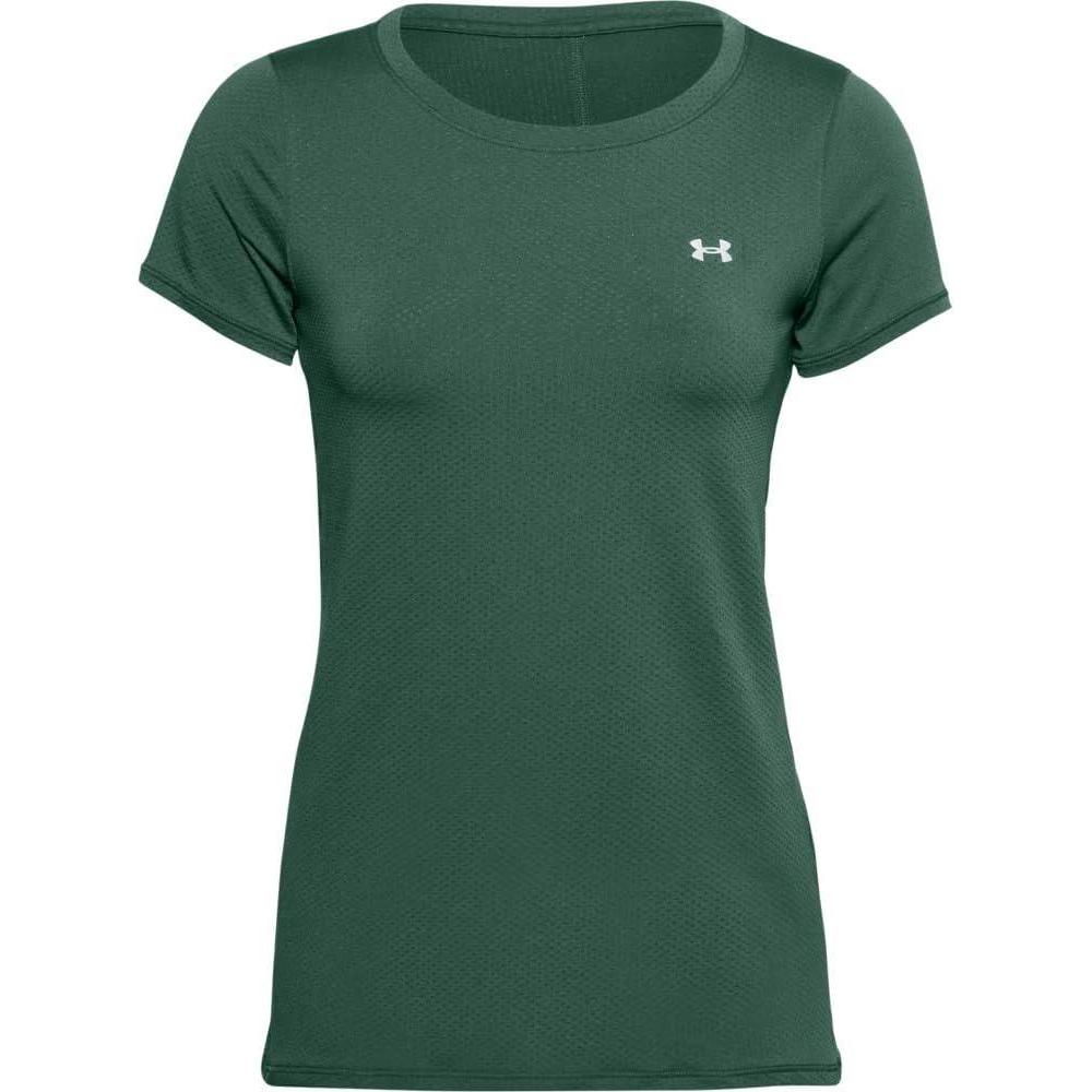 image:imageUnder Armour Womens Heatgear Armour LeggingsSaxon Green 386Metallic Silver
