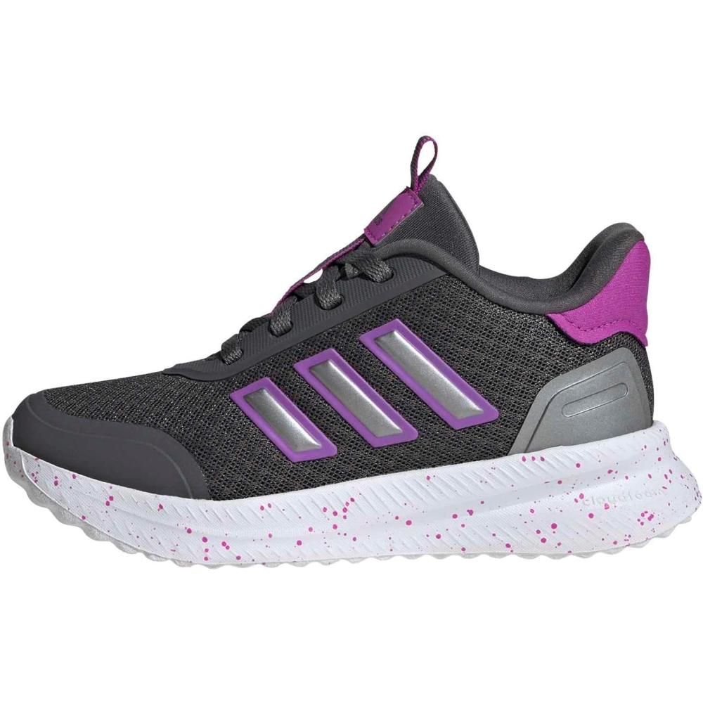 image:imageadidas Kids Girls XPLR Path Metallic Lace Up Sneakers Shoes Casual BlueGreyPurple BurstIron Metallic