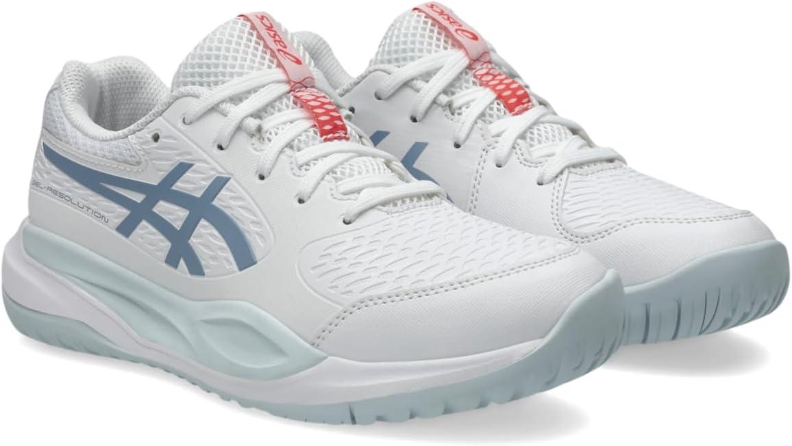 image:imageASICS Kids GelResolution X Grade School Tennis ShoesWhiteGrey Blue