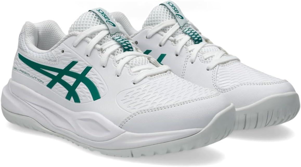 image:imageASICS Kids GelResolution X Grade School Tennis ShoesWhitePitch Green