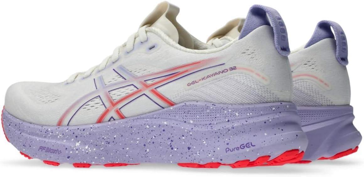 image:imageASICS Womens GelKayano 32 Running ShoesCreamEdo Purple