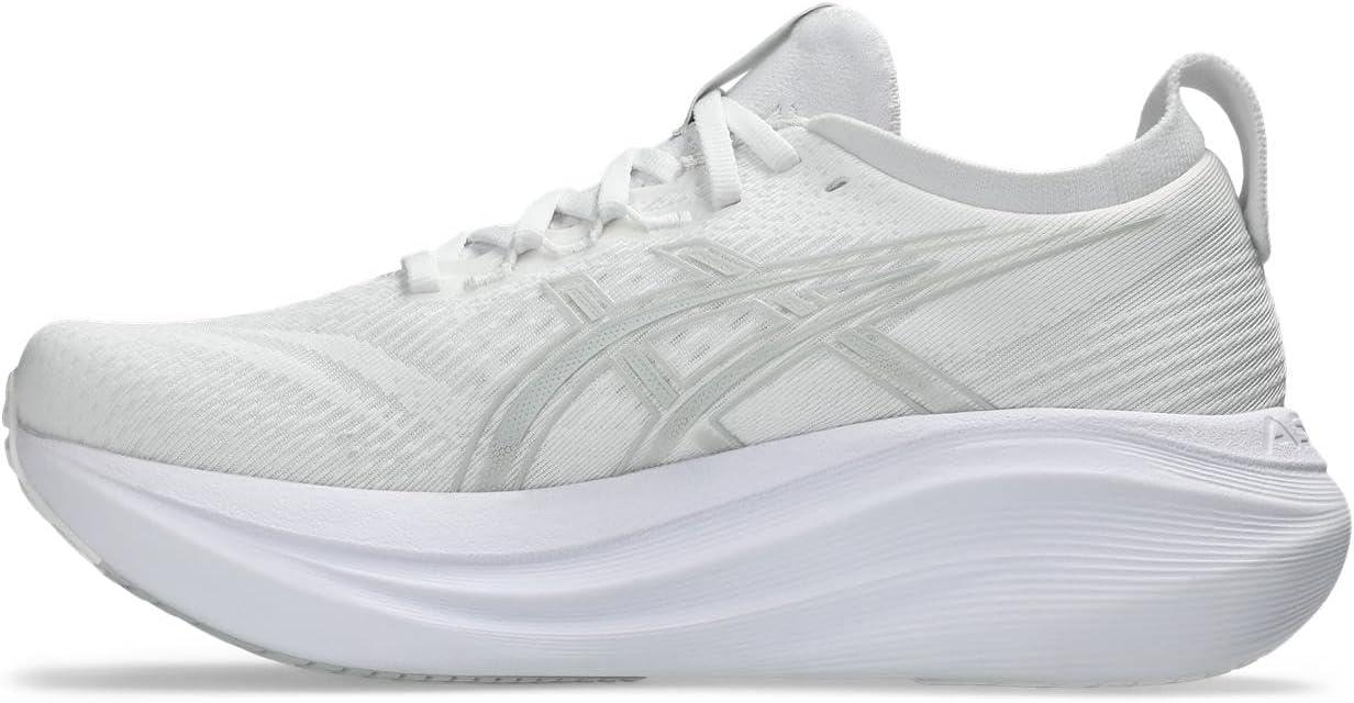 image:imageASICS Womens GelNimbus 27 Running Shoes100 WhiteGlacier Gray