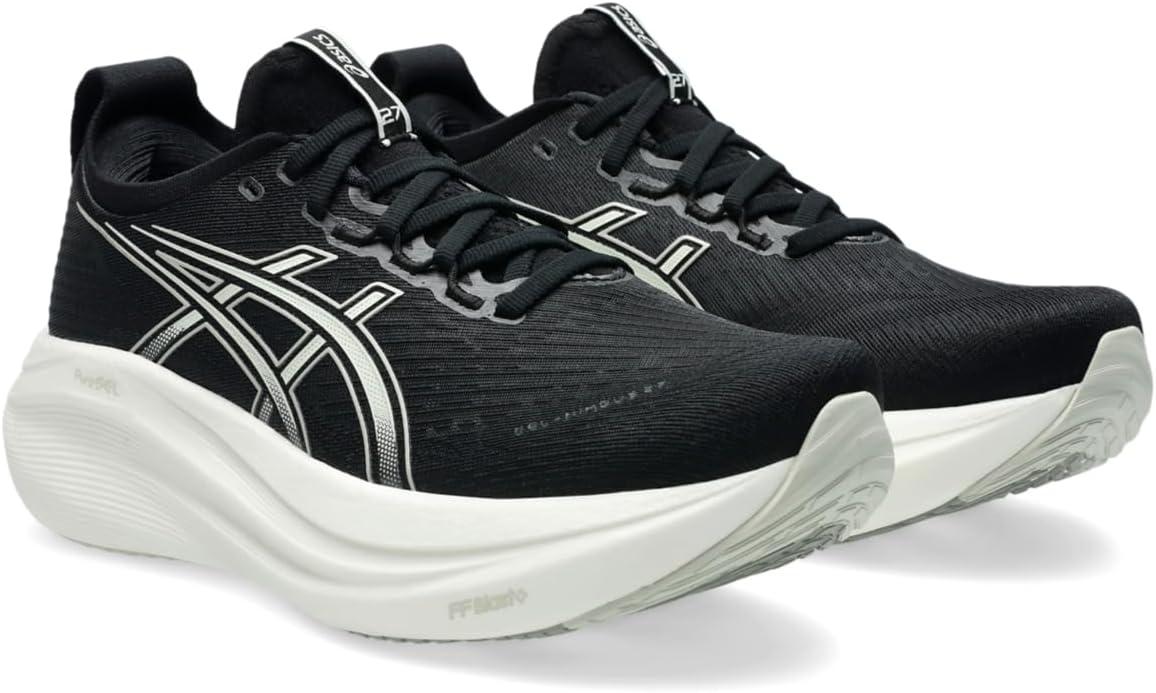 image:imageASICS Womens GelNimbus 27 Running ShoesBlackLake Grey