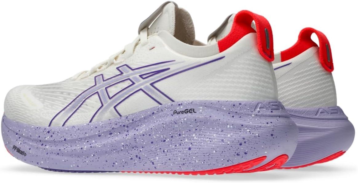 image:imageASICS Womens GelNimbus 27 Running ShoesCreamEdo Purple
