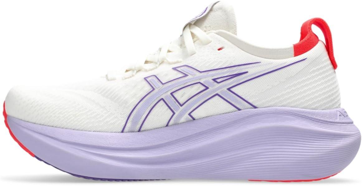 image:imageASICS Womens GelNimbus 27 Running ShoesCreamEdo Purple