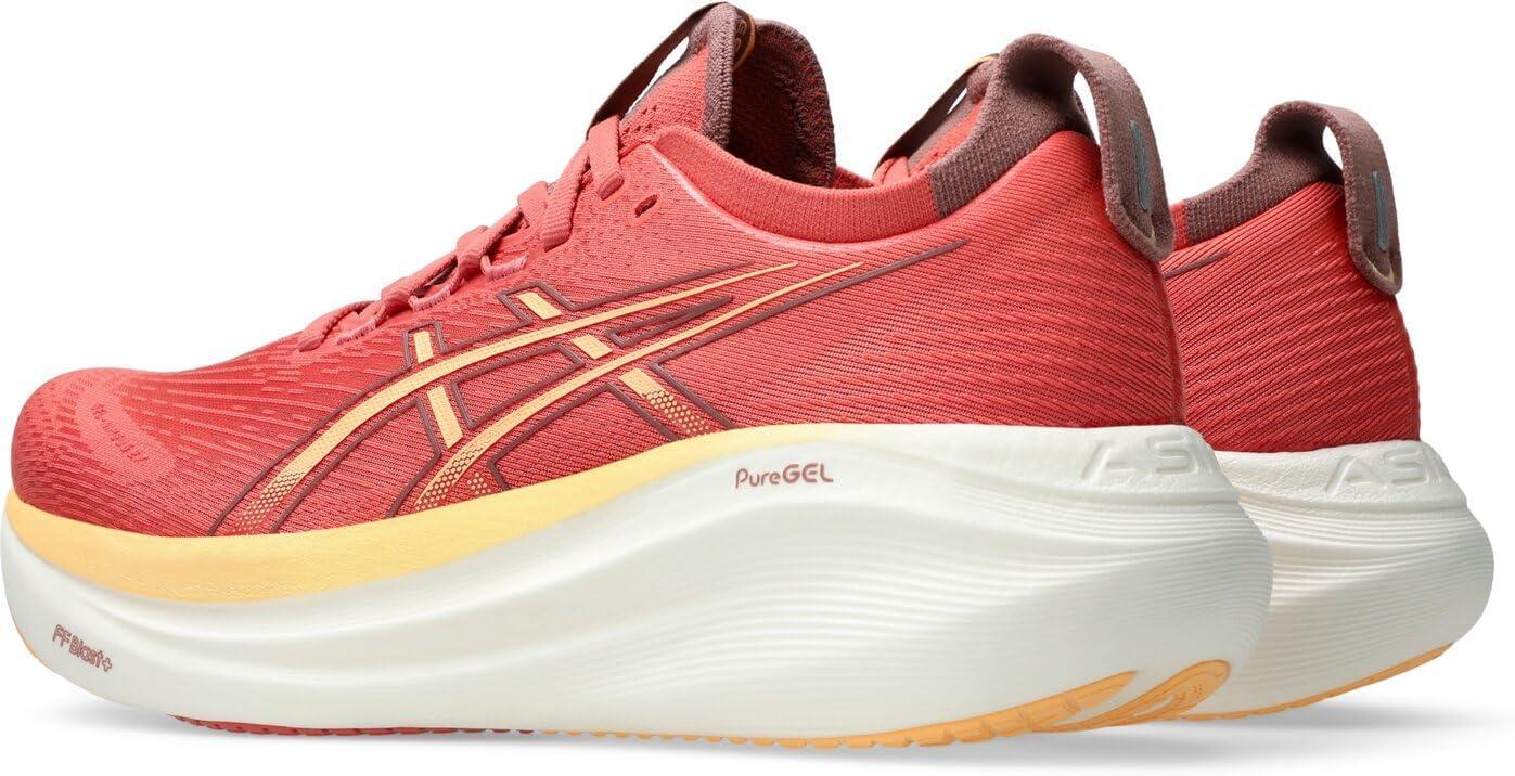 image:imageASICS Womens GelNimbus 27 Running ShoesDark Pink Clay Orange Glow