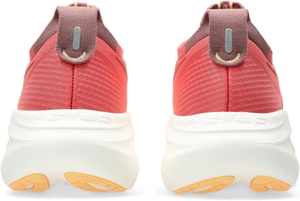 image:imageASICS Womens GelNimbus 27 Running ShoesDark Pink ClayOrange Glow
