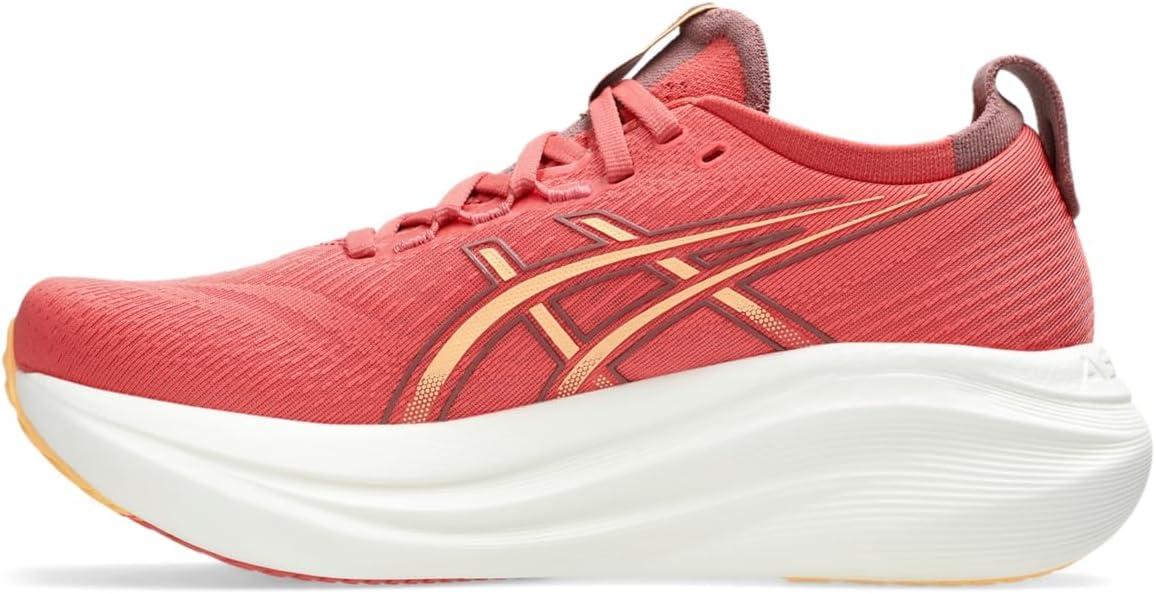 image:imageASICS Womens GelNimbus 27 Running ShoesDark Pink ClayOrange Glow