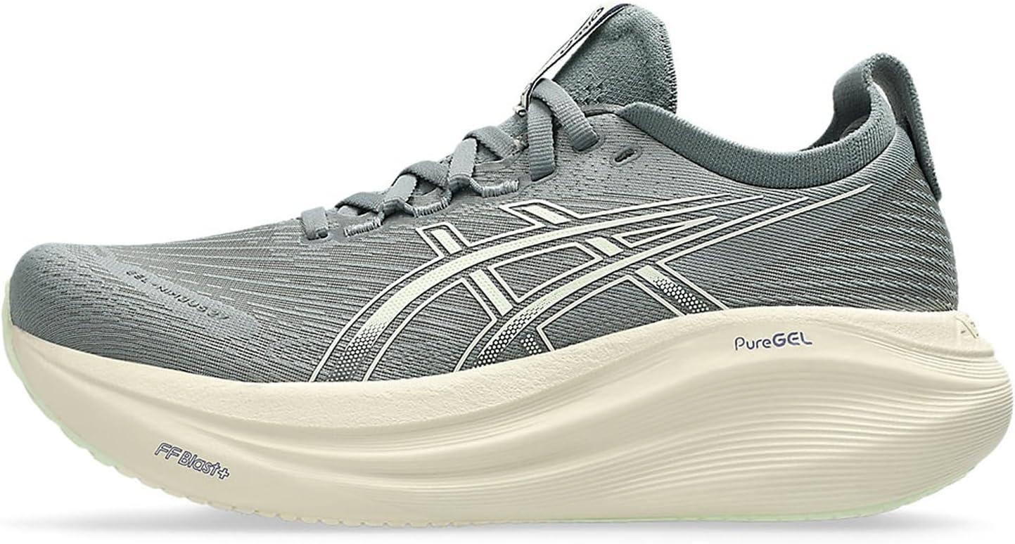 image:imageASICS Womens GelNimbus 27 Running ShoesMonument Blue Whisper Green