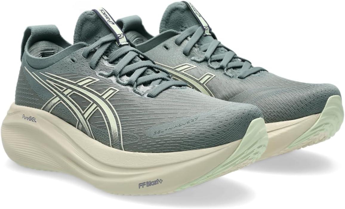 image:imageASICS Womens GelNimbus 27 Running ShoesMonument BlueWhisper Green