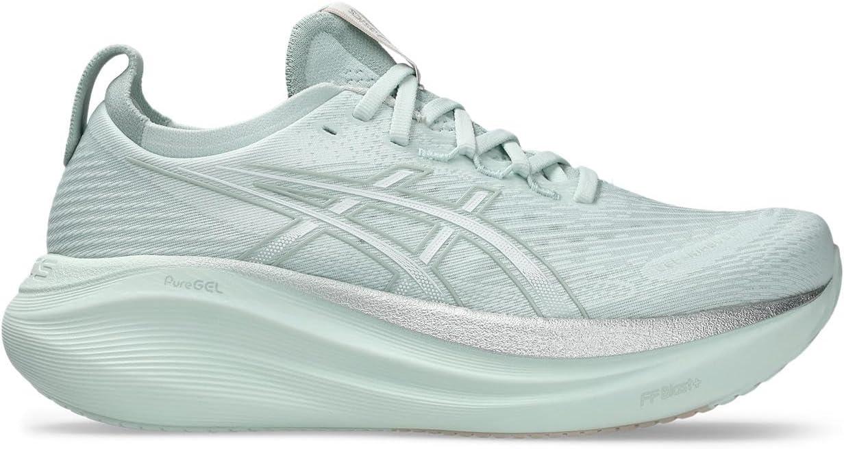 image:imageASICS Womens GelNimbus 27 Running ShoesPure Aqua White