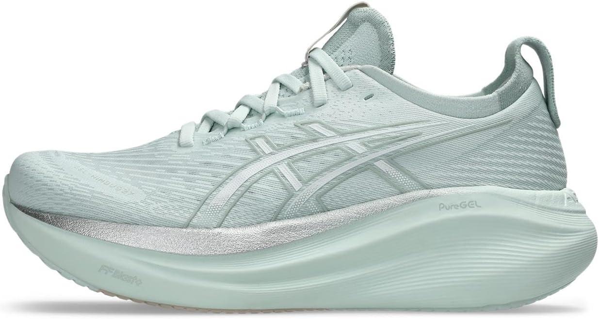 image:imageASICS Womens GelNimbus 27 Running ShoesPure Aqua White