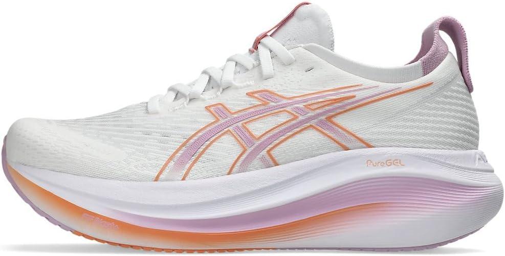 image:imageASICS Womens GelNimbus 27 Running ShoesWhite Light Ube 1012b753 101