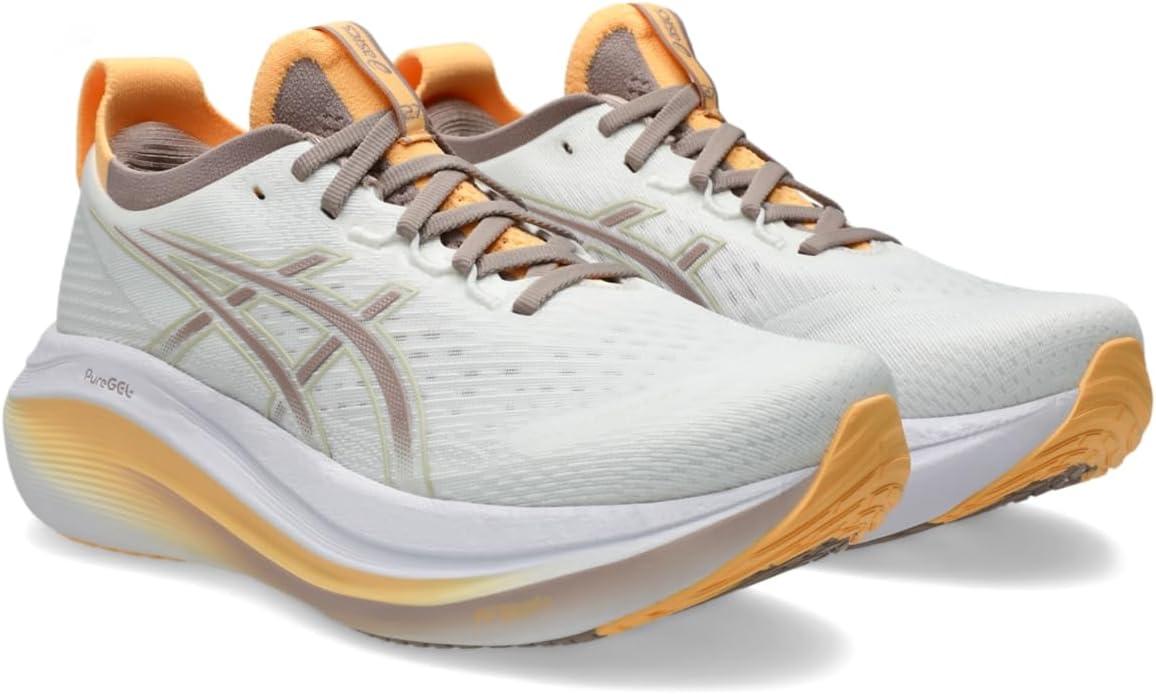 image:imageASICS Womens GelNimbus 27 Running ShoesWhiteFawn