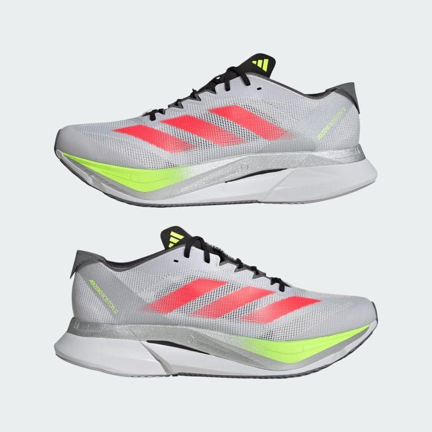 image:imageAdidas Womens Adizero Boston 12 WDash GreyLucid RedLucid Lemon