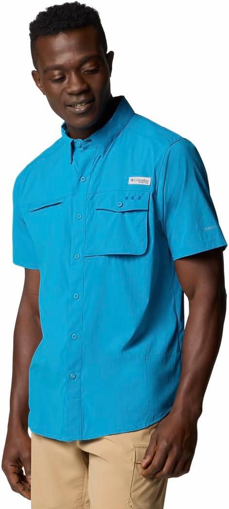 image:imageColumbia Mens Standard Wild Cast Short Sleeve ShirtBlue Echo