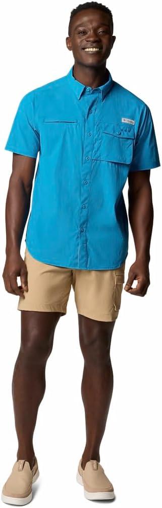 image:imageColumbia Mens Standard Wild Cast Short Sleeve ShirtBlue Echo