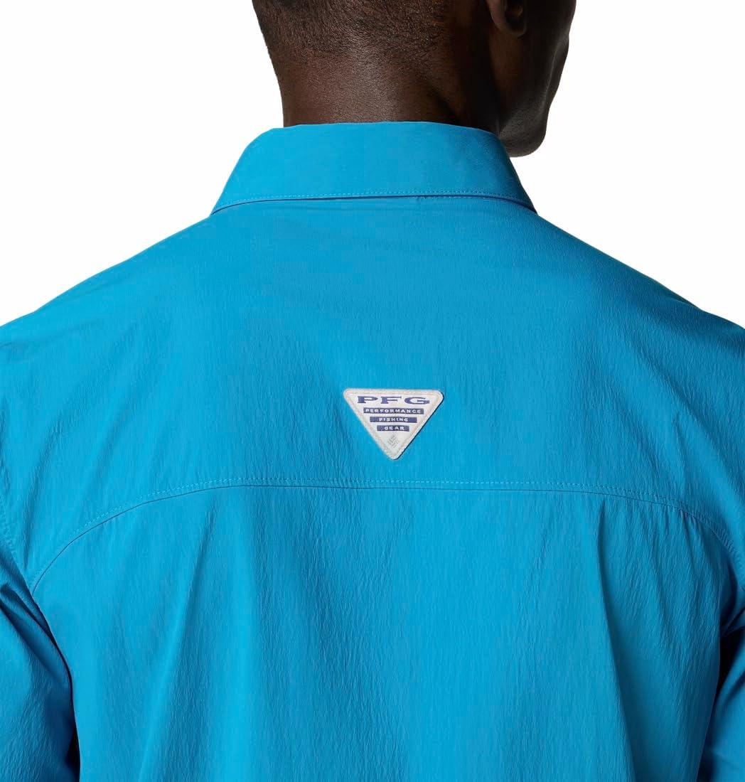 image:imageColumbia Mens Standard Wild Cast Short Sleeve ShirtBlue Echo
