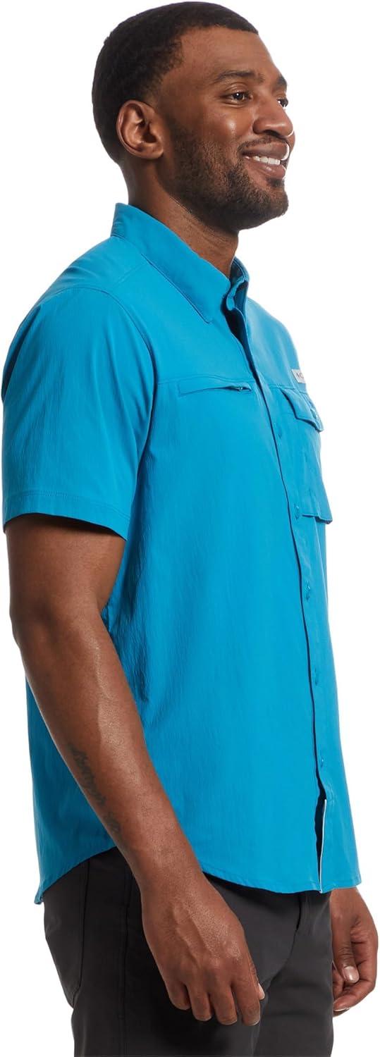 image:imageColumbia Mens Standard Wild Cast Short Sleeve ShirtBlue Echo