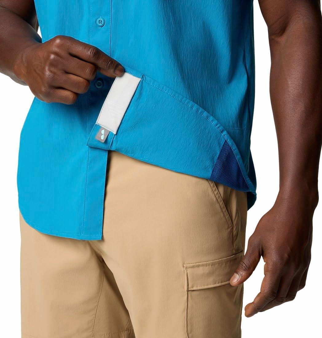 image:imageColumbia Mens Standard Wild Cast Short Sleeve ShirtBlue Echo