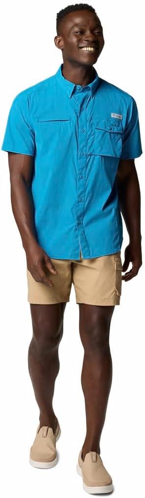image:imageColumbia Mens Standard Wild Cast Short Sleeve ShirtBlue Echo