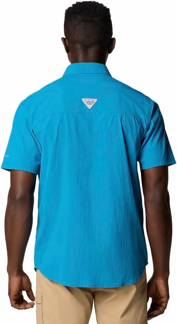 image:imageColumbia Mens Standard Wild Cast Short Sleeve ShirtBlue Echo