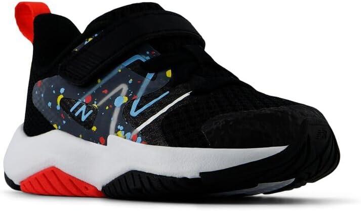image:imageNew Balance Kids Rave Run V2 Hook and LoopBlackBlast RedTeam Sky Blue