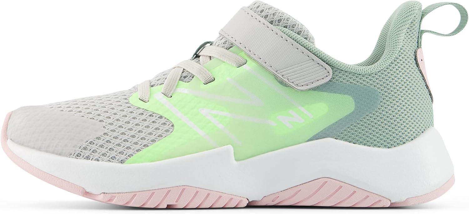 image:imageNew Balance Kids Rave Run V2 Hook and LoopGrey MatterMint FlashMosaic Green
