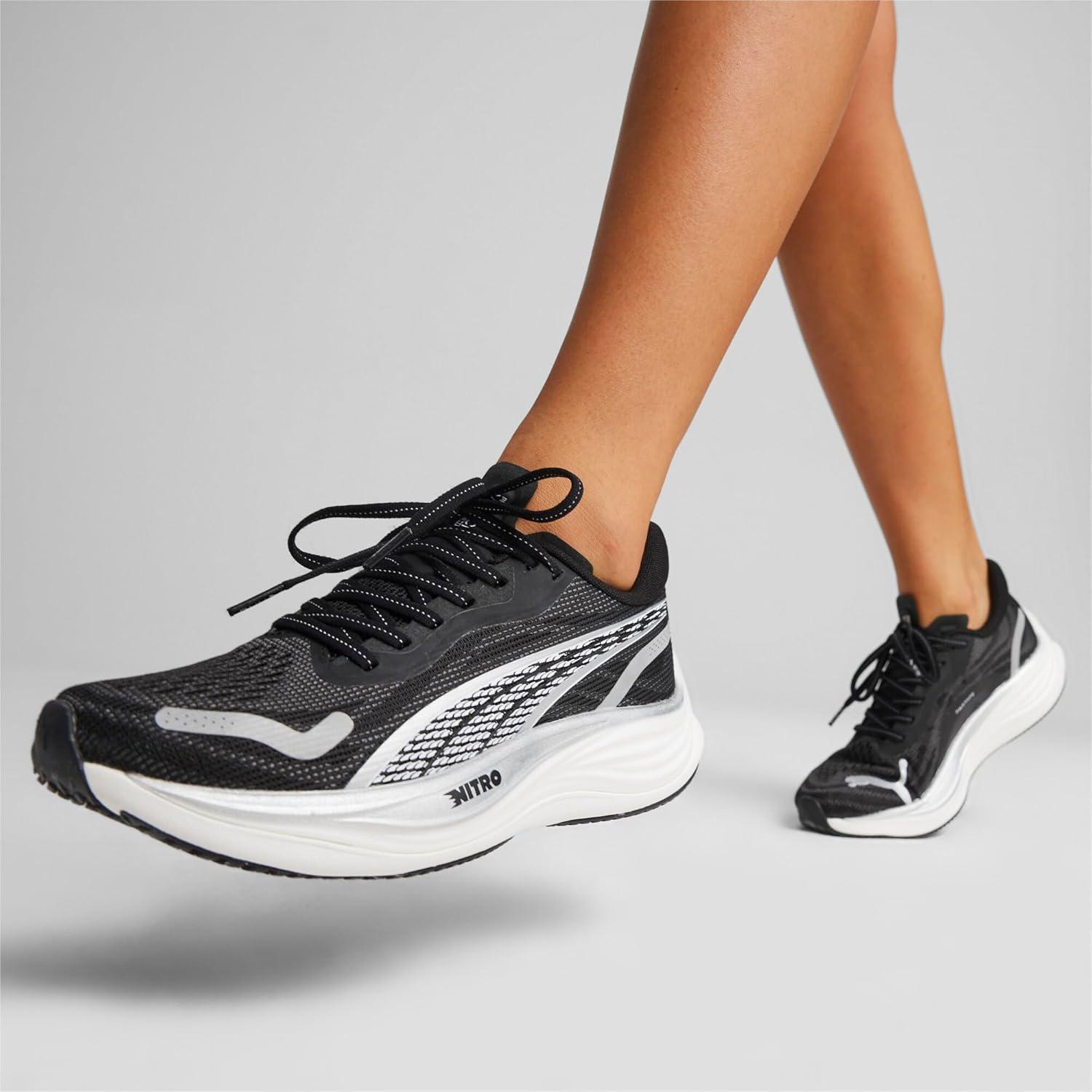image:imagePuma Womens Velocity Nitro 3 Running ShoesPuma BlackPuma SilverPuma White