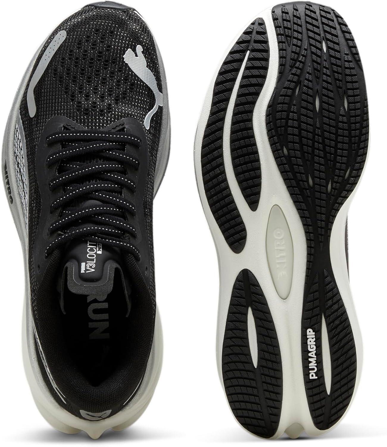 image:imagePuma Womens Velocity Nitro 3 Running ShoesPuma BlackPuma SilverPuma White
