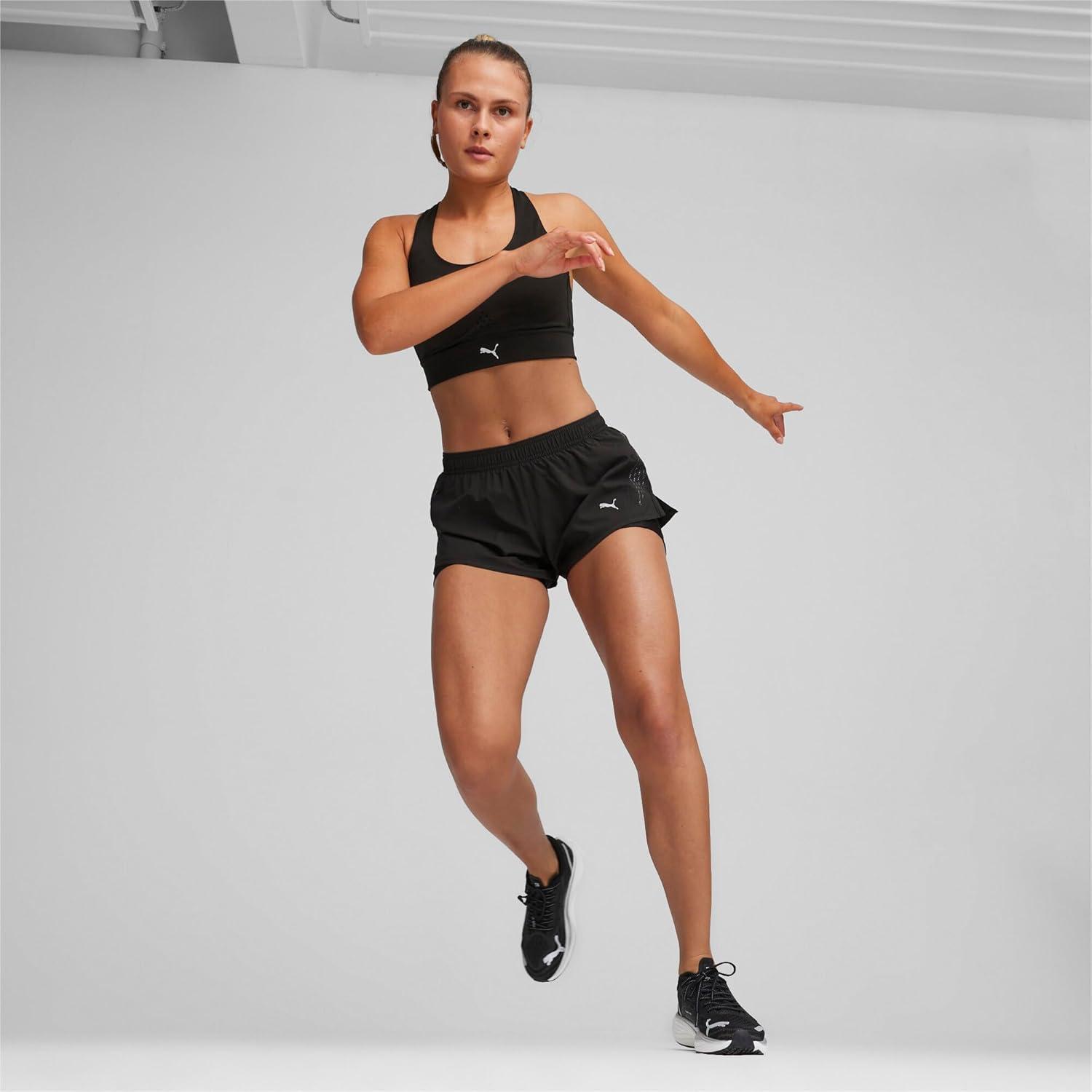 image:imagePuma Womens Velocity Nitro 3 Running ShoesPuma BlackPuma SilverPuma White