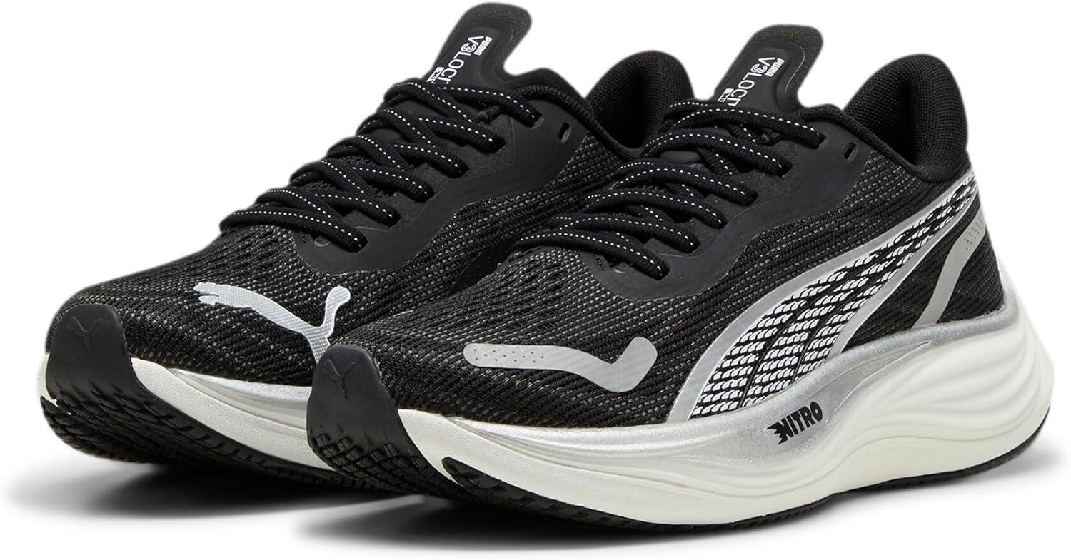 image:imagePuma Womens Velocity Nitro 3 Running ShoesPuma BlackPuma SilverPuma White