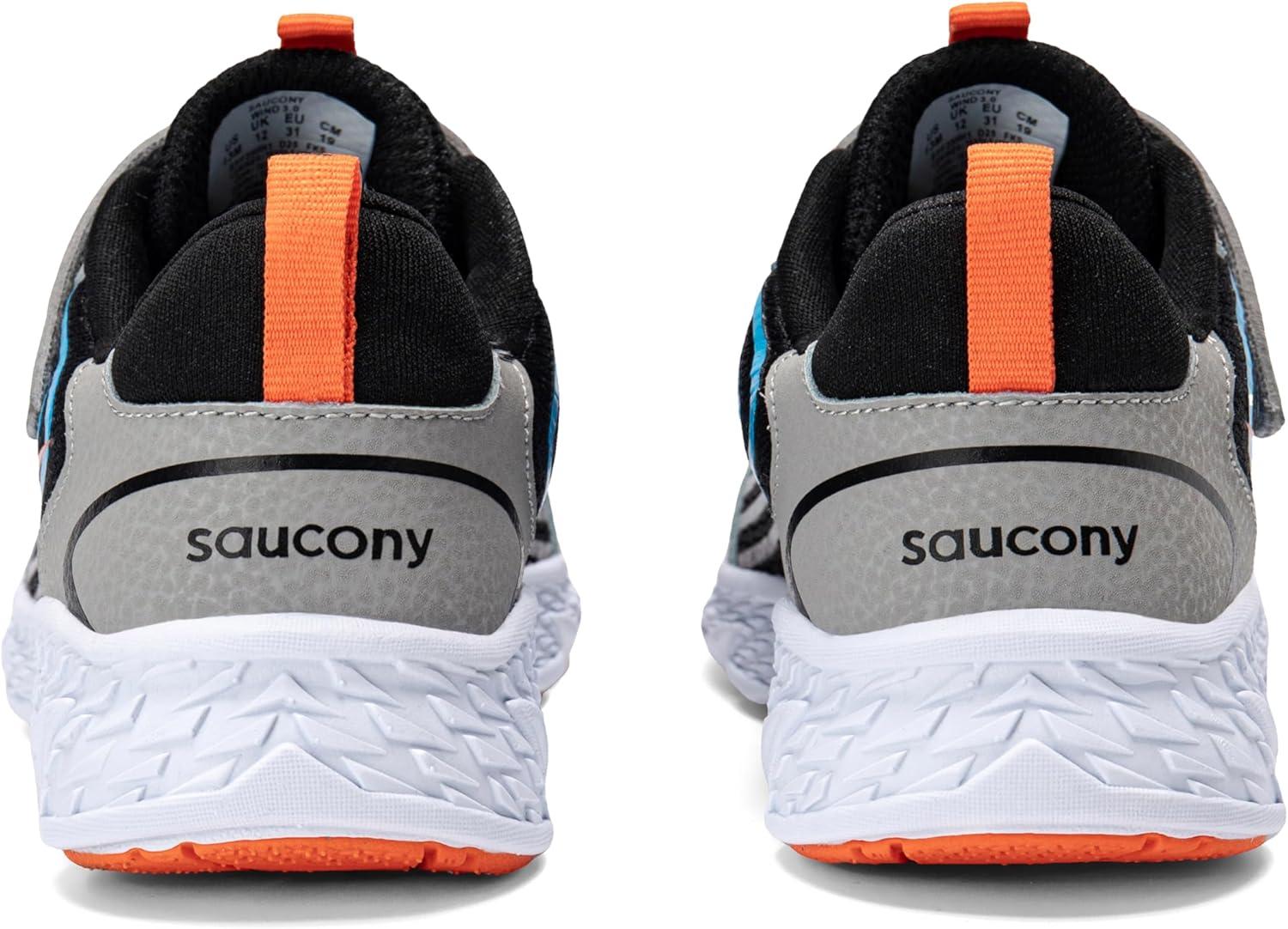 image:imageSaucony Kids Wind 30 Alternative ClosureBlackGrey