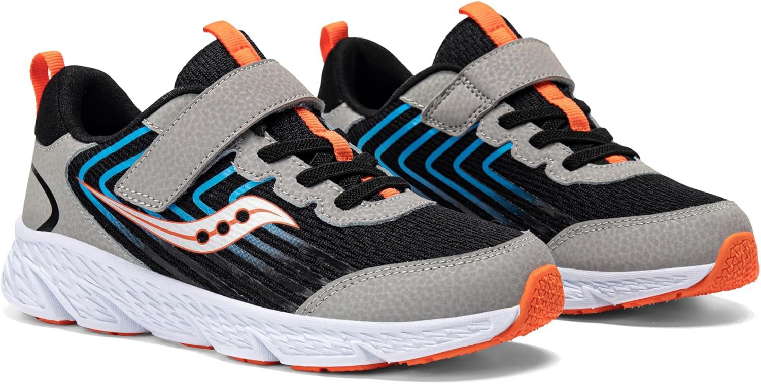 image:imageSaucony Kids Wind 30 Alternative ClosureBlackGrey