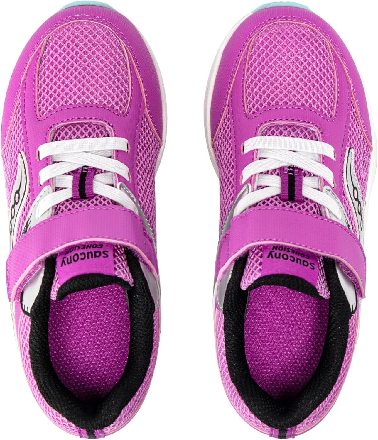 image:imageSaucony UnisexChild Cohesion Kdz Alternative ClosurePinkSilver