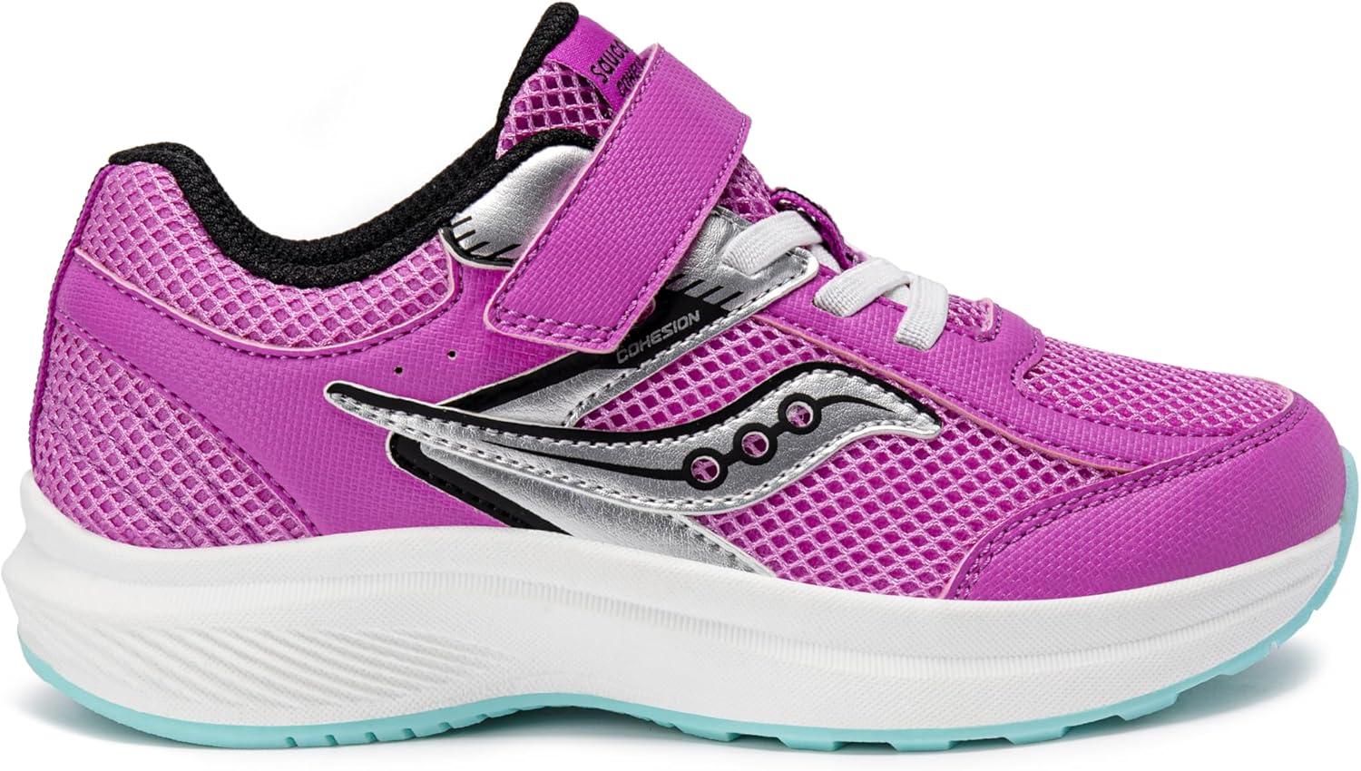image:imageSaucony UnisexChild Cohesion Kdz Alternative ClosurePinkSilver