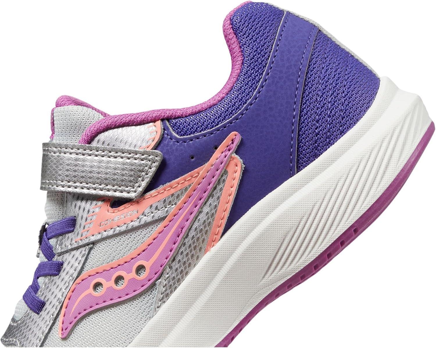 image:imageSaucony UnisexChild Cohesion Kdz Alternative ClosurePurpleSilverPink