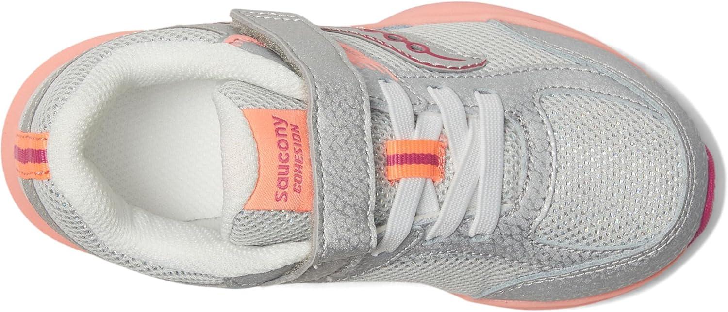 image:imageSaucony UnisexChild Cohesion Kdz Alternative ClosureSilverCoral